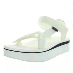 Teva Women's Flatform Universal Mesh Print Bright White - 9